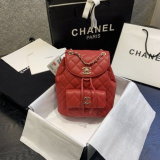 CHANEL BACKPACK IN LAMBSKIN WITH GOLD HARDWARE