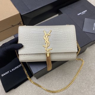 YSL Kate With Tassle In Crocodile